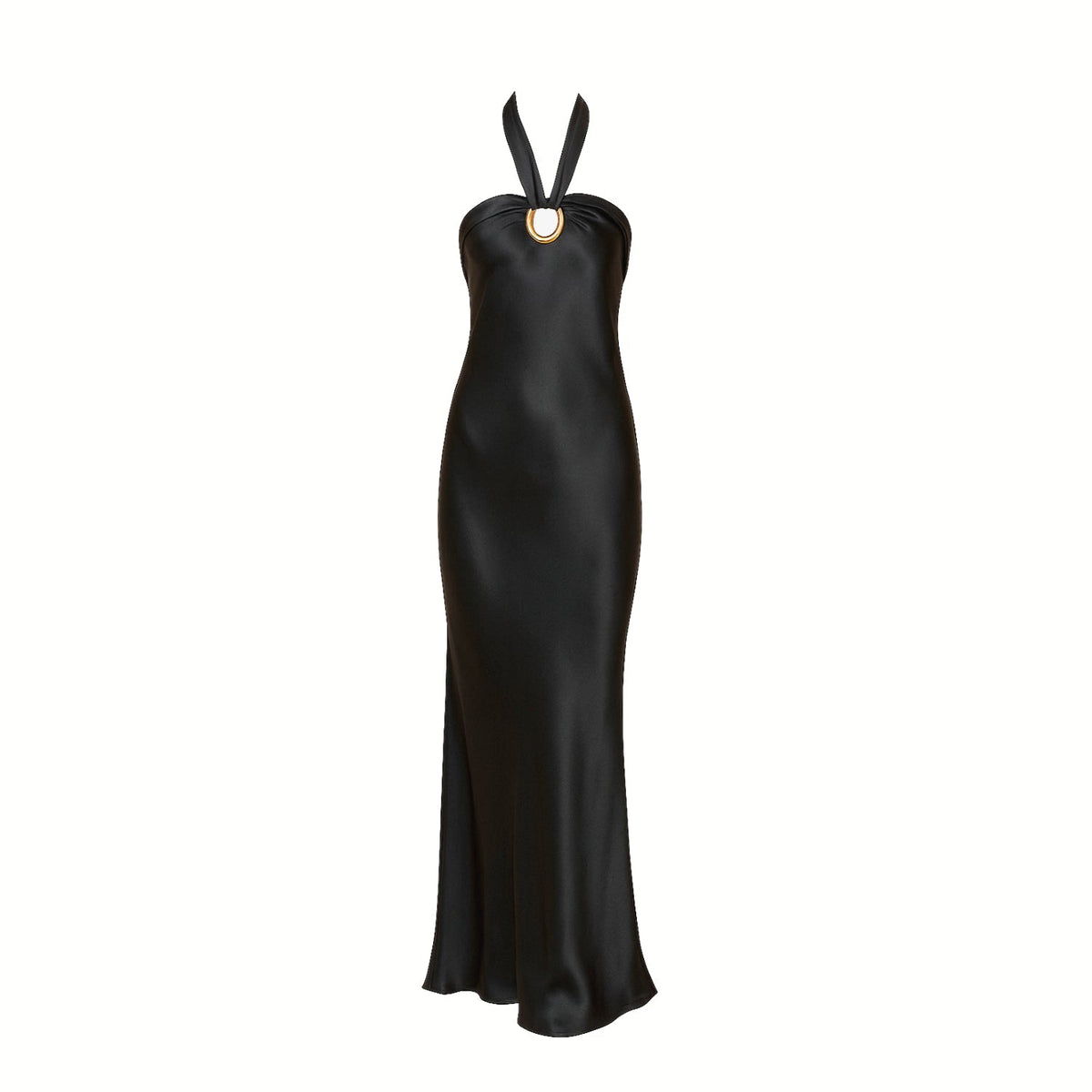 Solene Satin O-Ring Dress