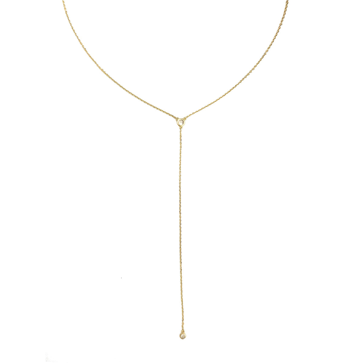 Lunar Lariat Drop Necklace