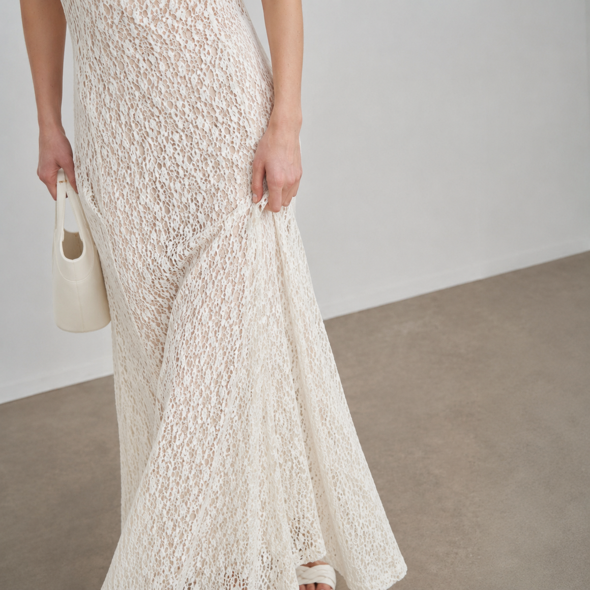 Alaya Lace Dress in Chantilly Ivory