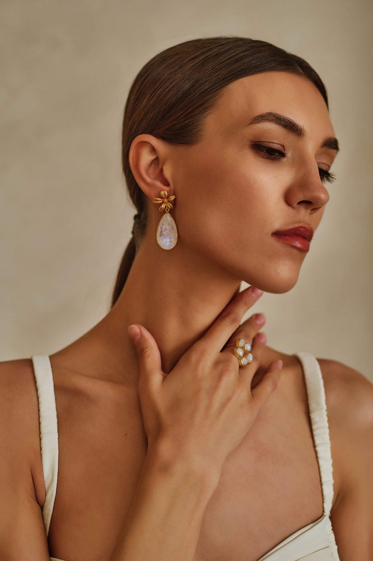 Luna Moonstone Earrings