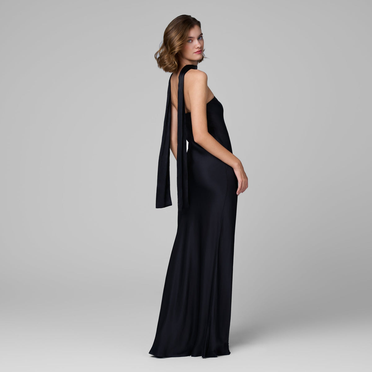 Solene Satin O-Ring Dress