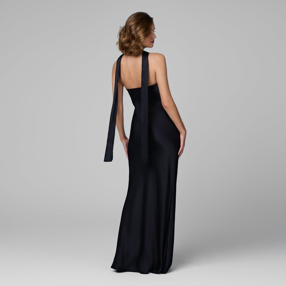 Solene Satin O-Ring Dress