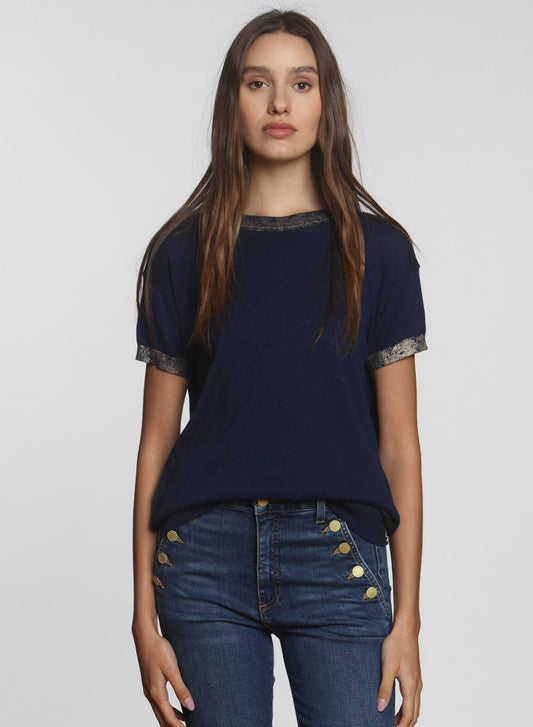 Goldie SS Tee - Navy