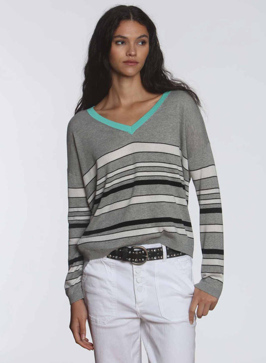 Shirt Stripe Vee - Pumice