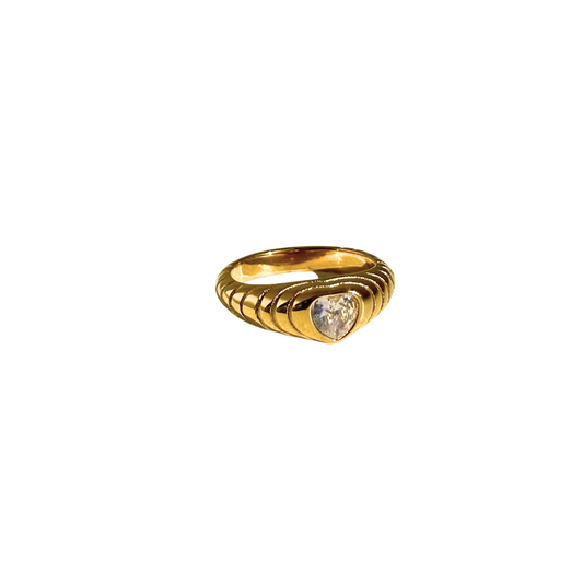 Zircon Heart Ring