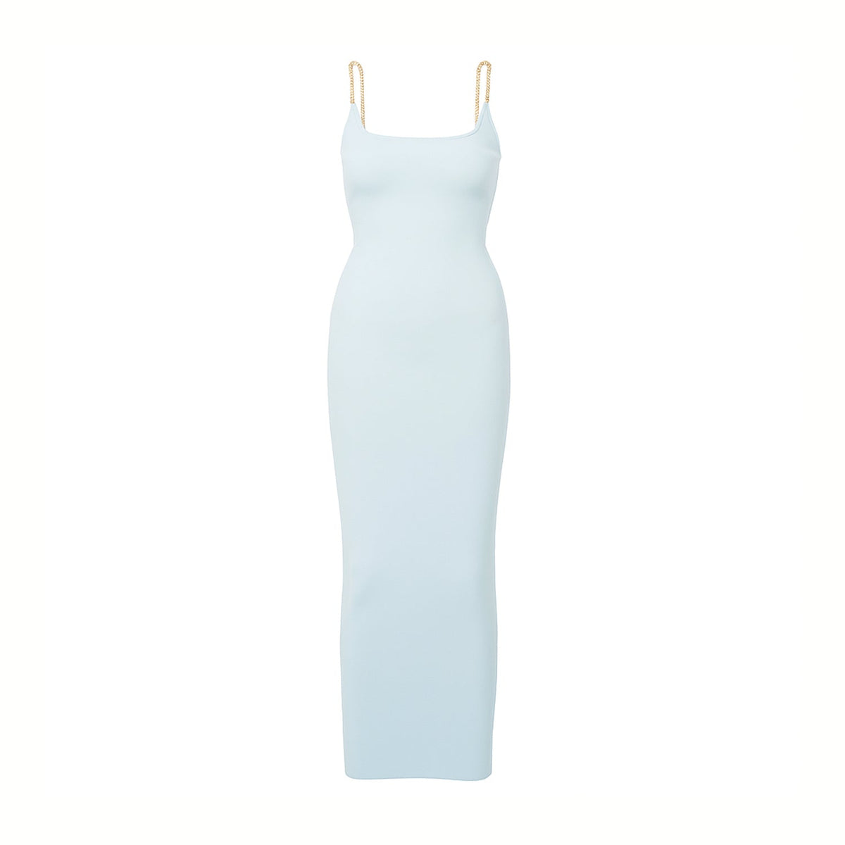 Aurelia Knit Chain Dress in Sky Blue