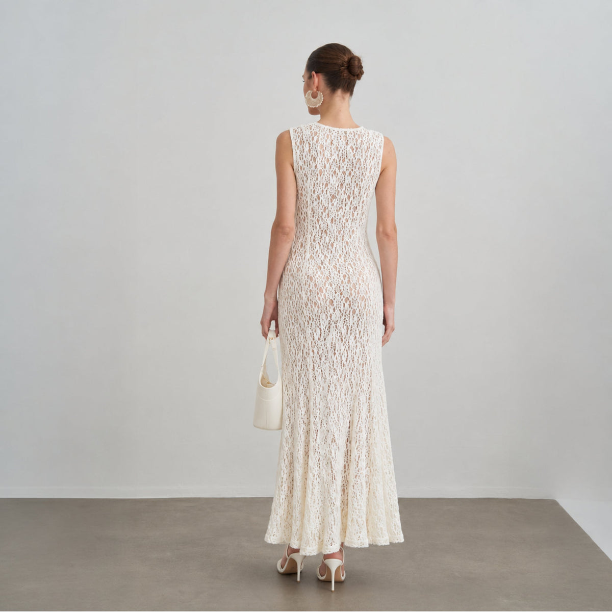 Alaya Lace Dress in Chantilly Ivory