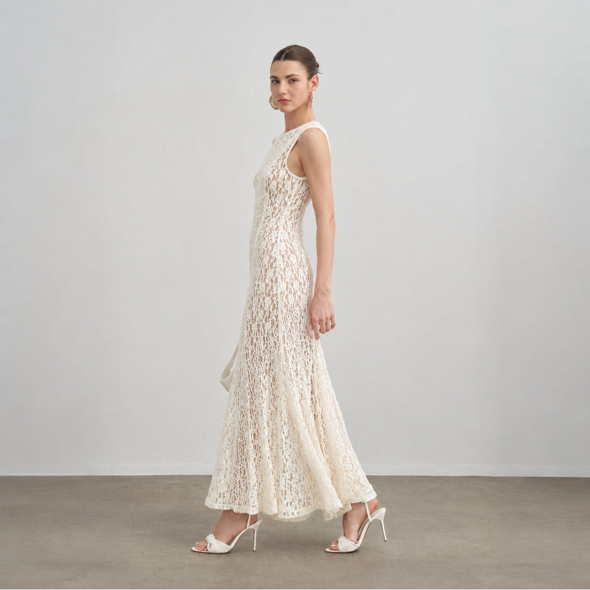 Alaya Lace Dress in Chantilly Ivory