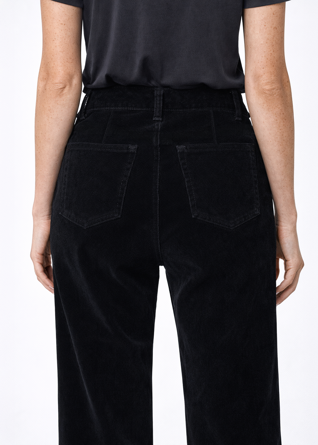 Dina High Waisted Wide Corduroy