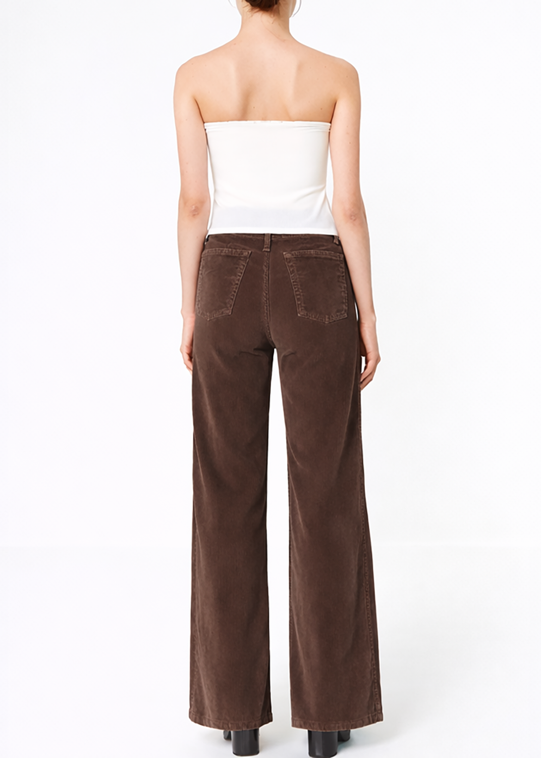Dina High Waisted Wide Corduroy