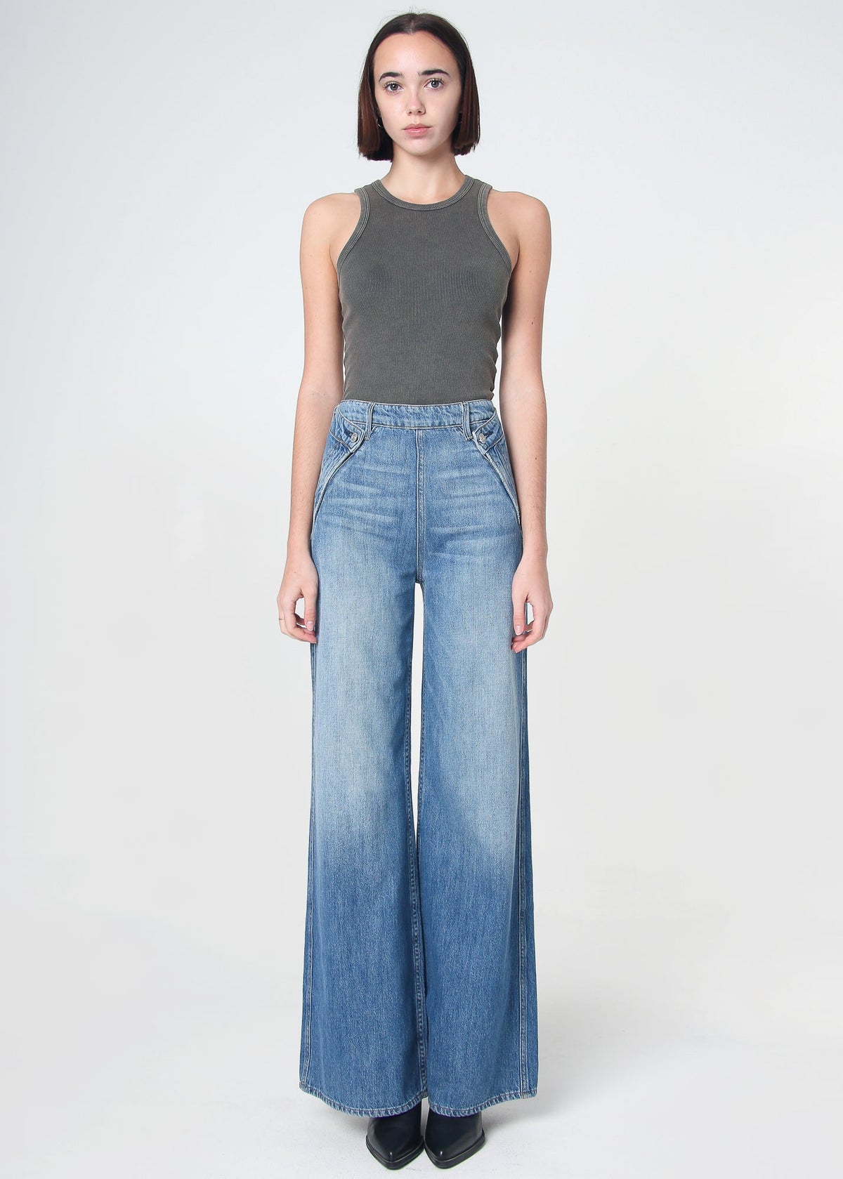 Dina High Waisted Wide