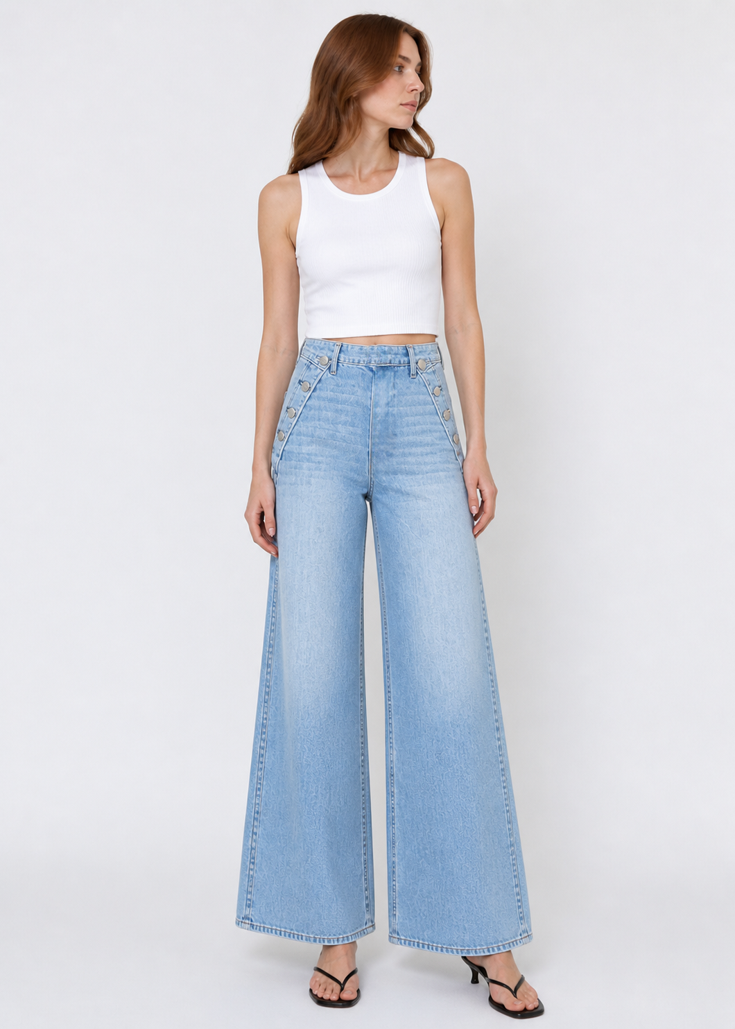 Dina High Waisted Wide