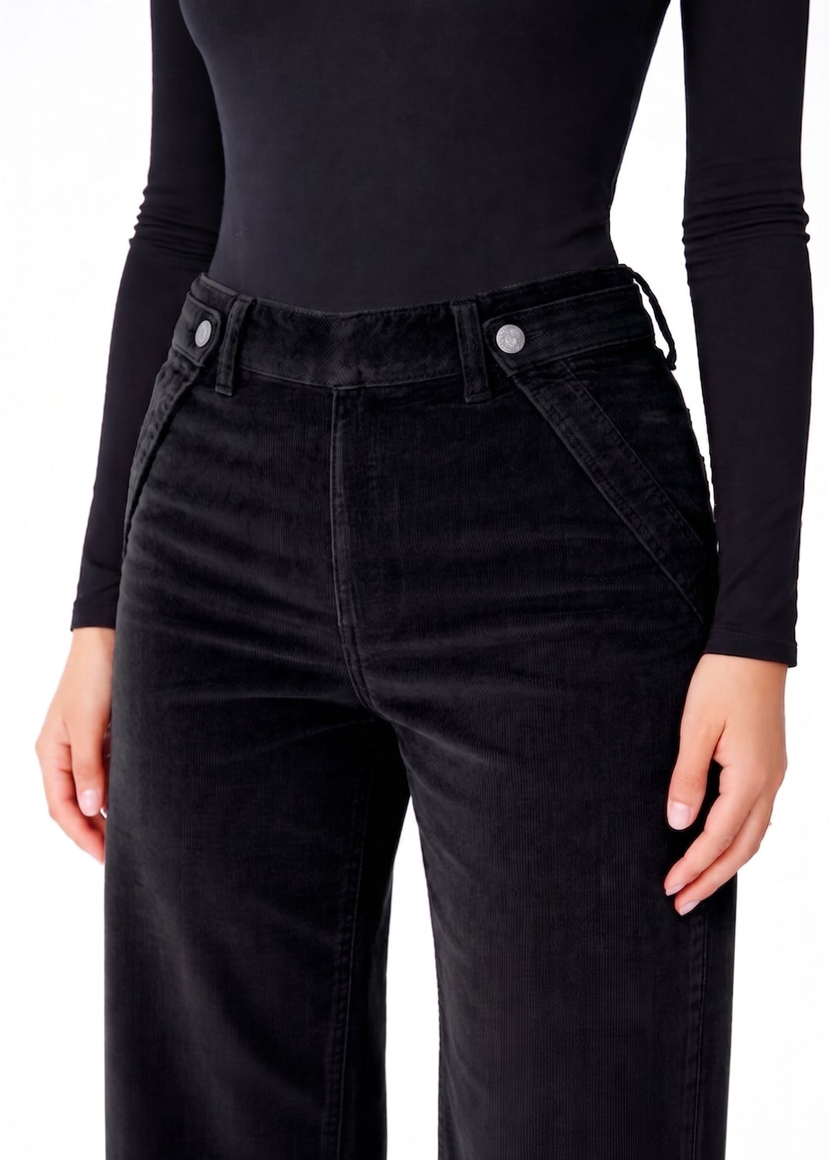 Dina High Waisted Wide Corduroy