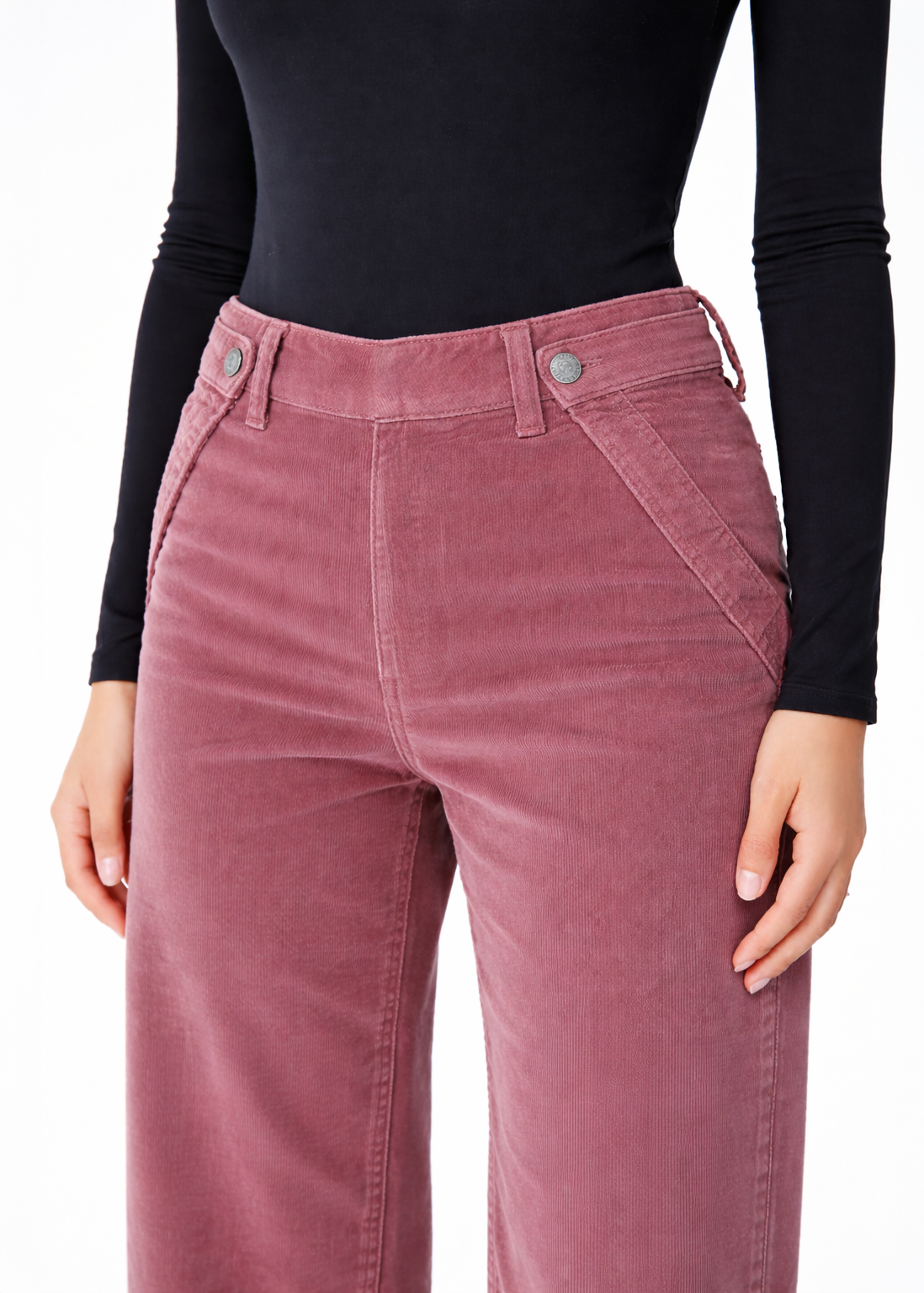Dina High Waisted Wide Corduroy