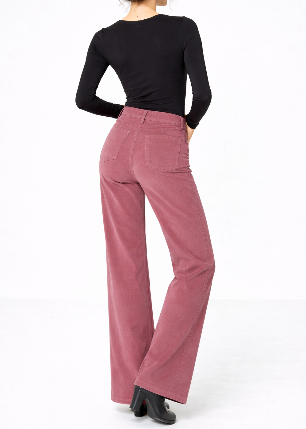 Dina High Waisted Wide Corduroy