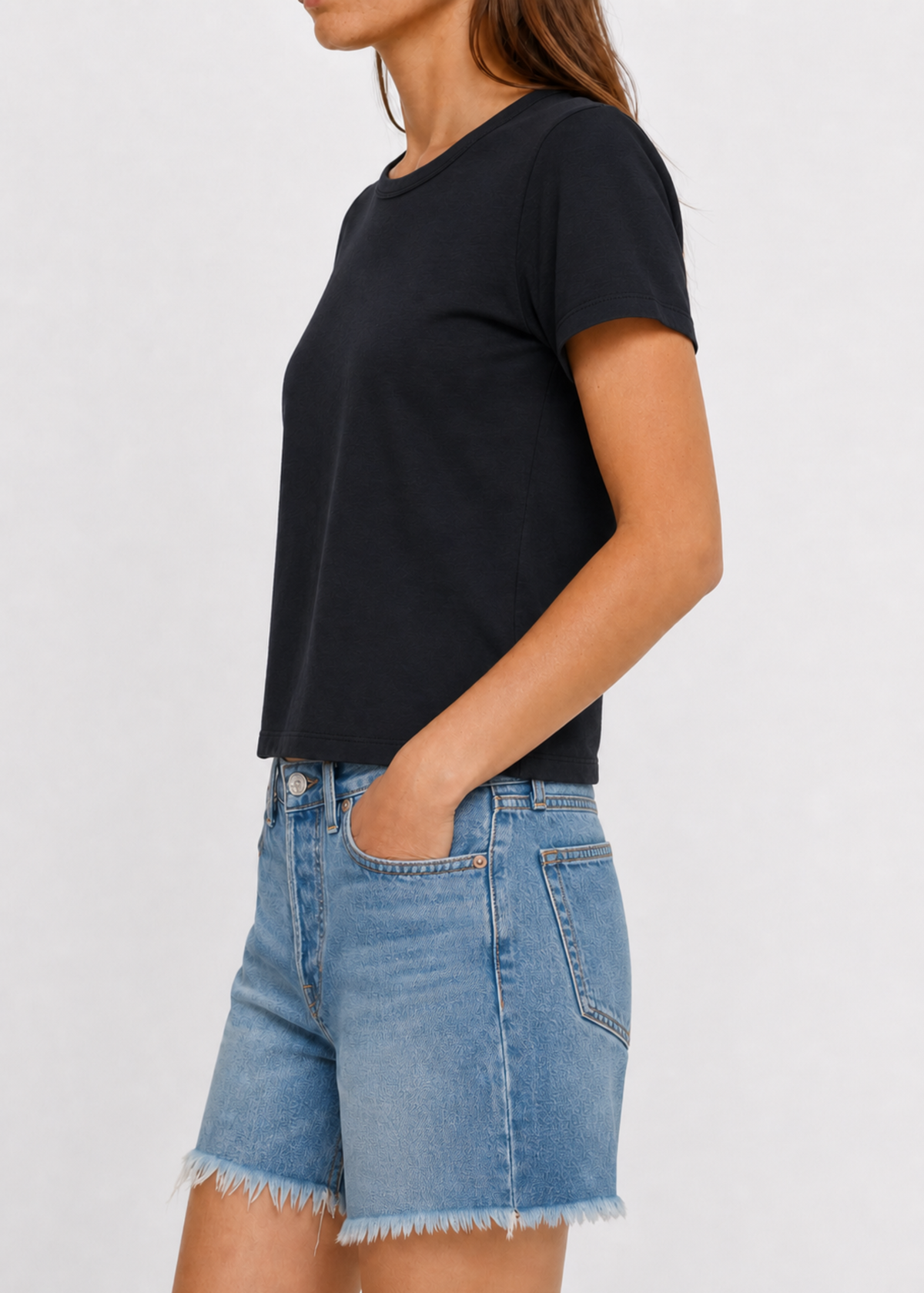 Cotton Modal Slub Crew Tee