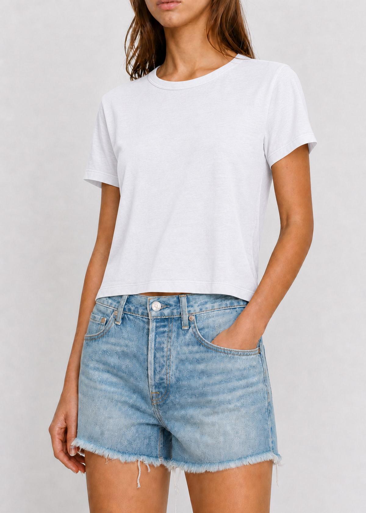 Cotton Modal Slub Crew Tee