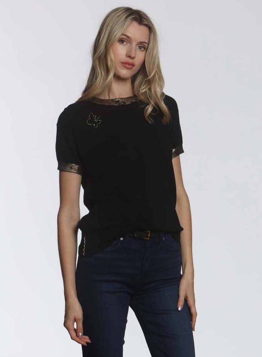 Goldie SS Tee - Black Crystal