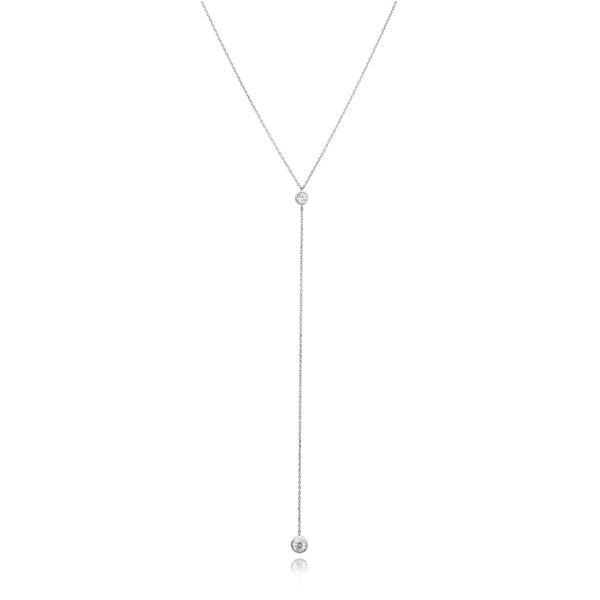 Lunar Lariat Drop Necklace