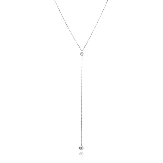 Lunar Lariat Drop Necklace