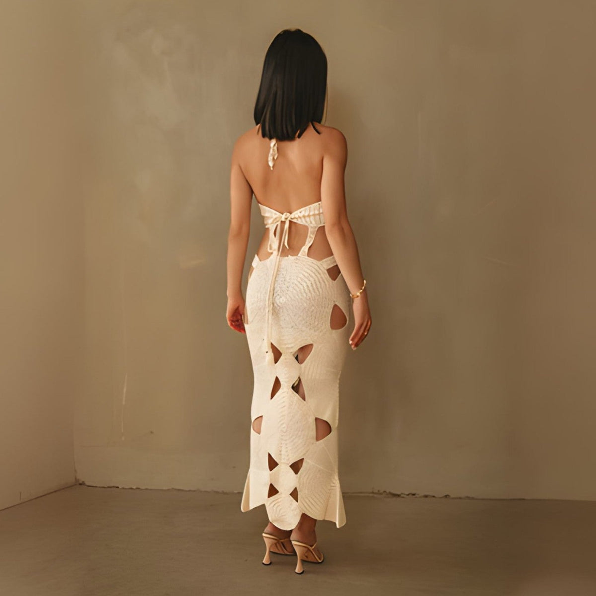 Isla Crochet Dress in Cream