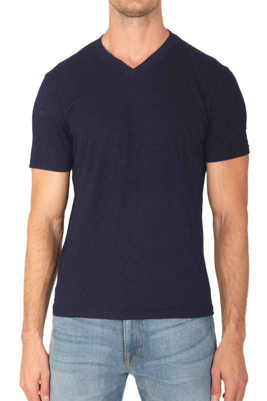 MENS V NECK T-NAVY
