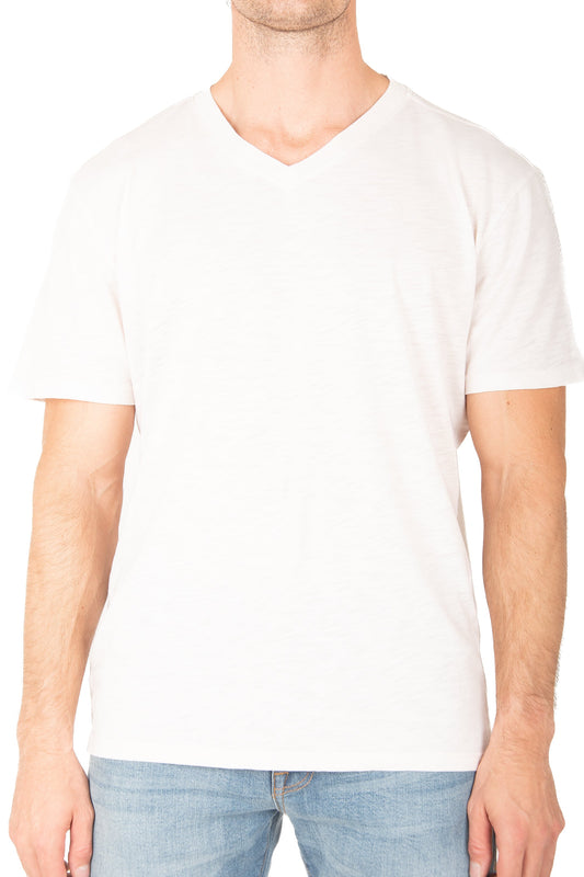 MENS V NECK T WHITE