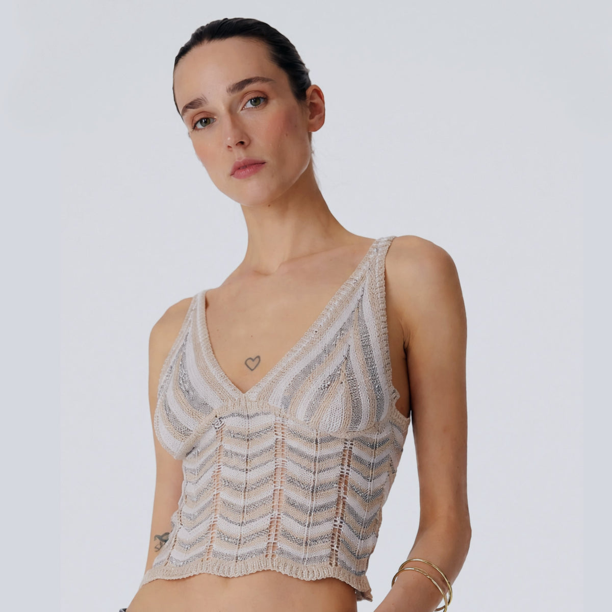 Chevron Knit Crochet Top